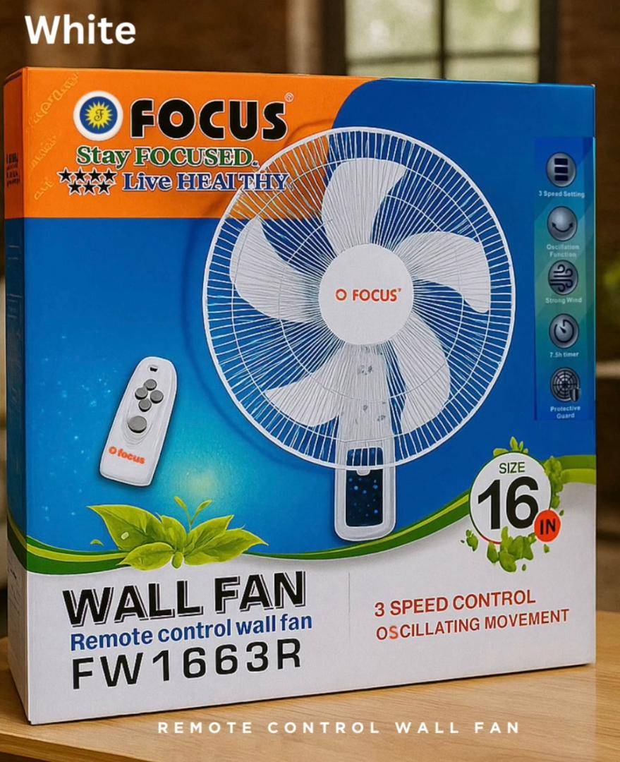 Focus Remote Control Wall Fan