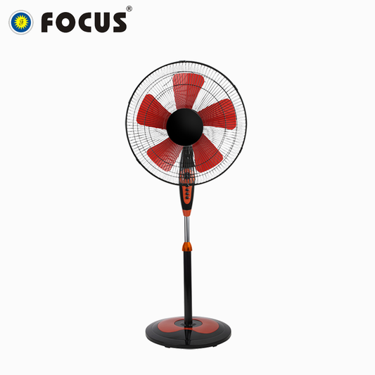 FOCUS F1650 16 Inch Stand Fan With 3 ABS Red Blades