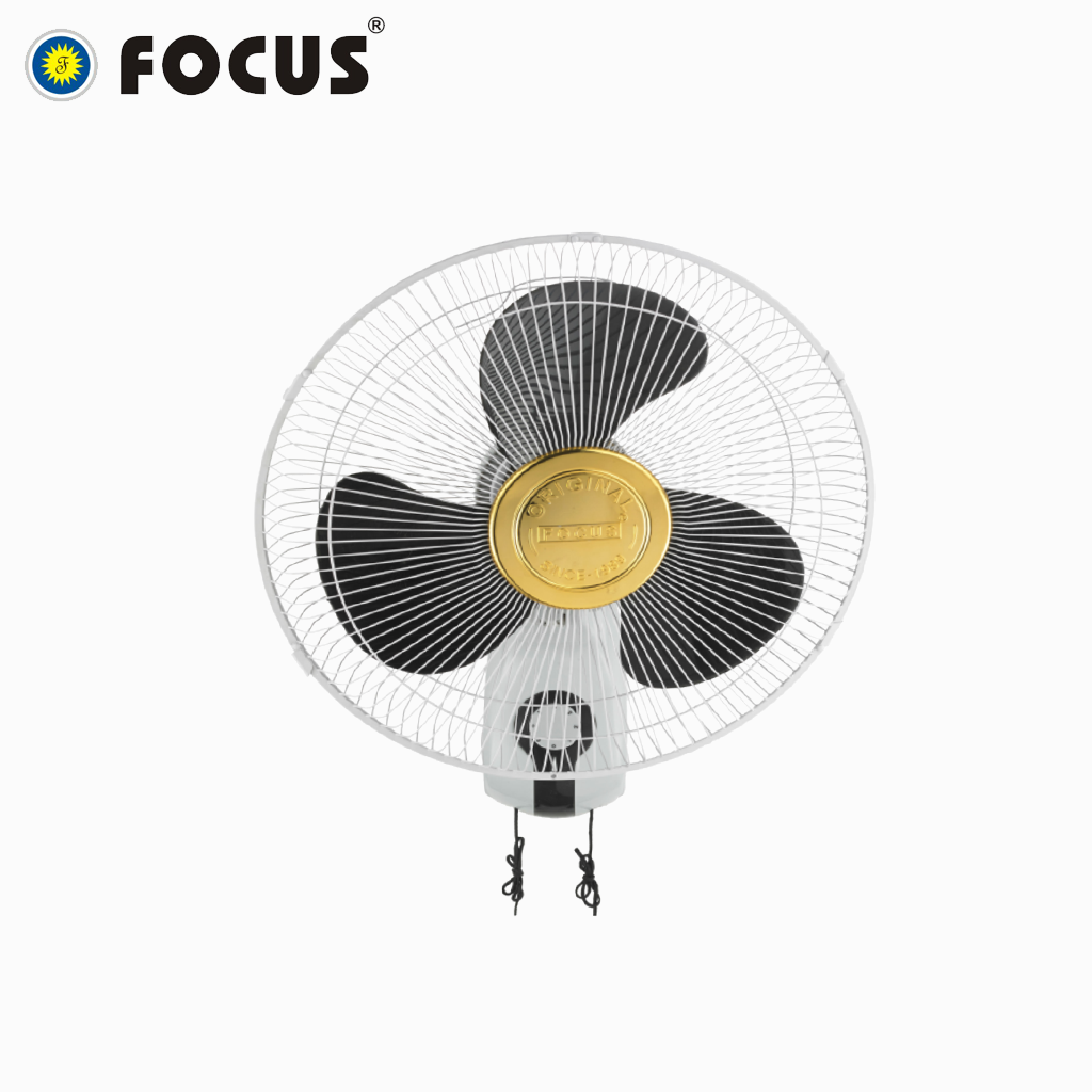 FOCUS High Quality 16 Inch Wall Fan With 3 PP Black Blades