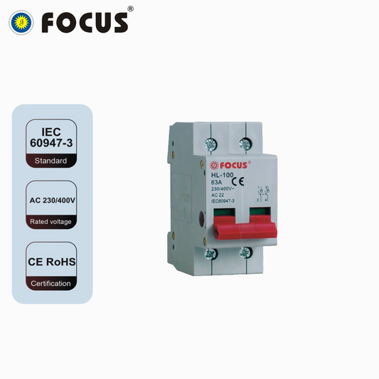 FOCUS F12 Series Main Switch 63A/100A Rated Current Options