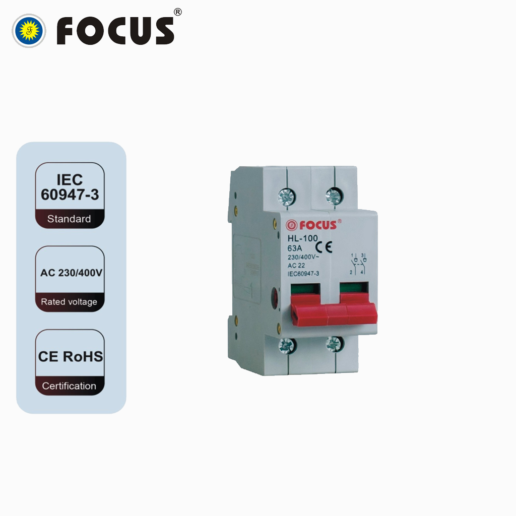 FOCUS F12 Series Main Switch 63A/100A Rated Current Options