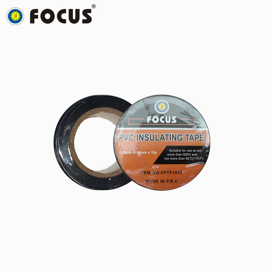 FOCUS FPTP1819 Black PVC Insulation Electrical Tape Fire Resistant Good Quality
